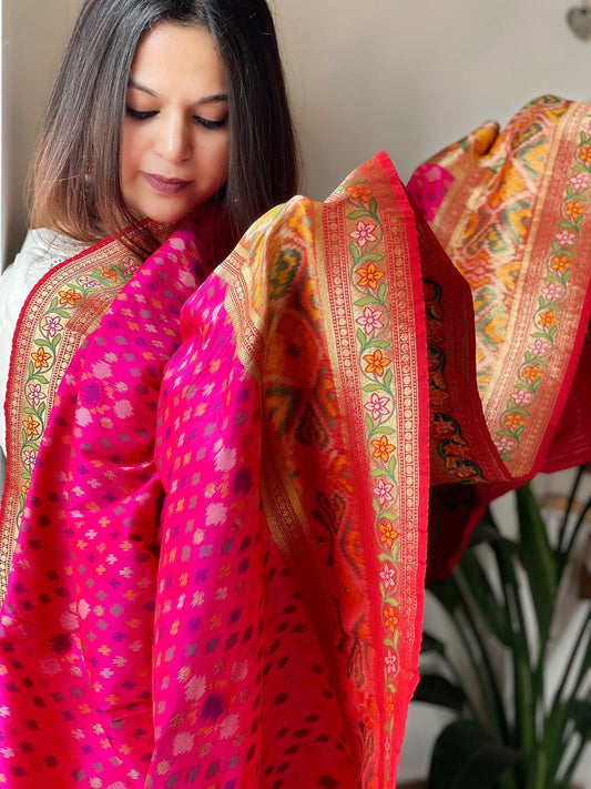 Woven Designer Patola Dupatta in Silk