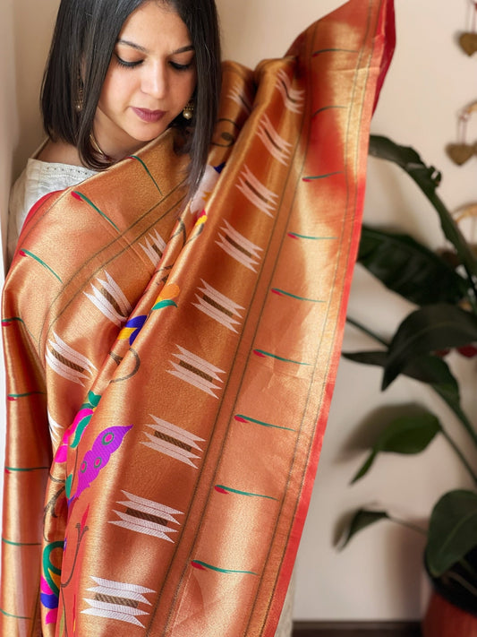 Woven Paithani Jaal Dupatta in Blended Silk