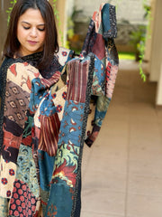 Ajrakh Patchwork Dupatta in Modal Silk - Masakalee