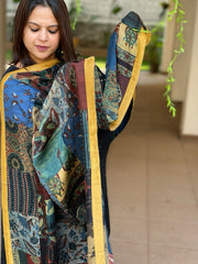 Ajrakh Patchwork Dupatta in Modal Silk - Masakalee