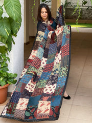 Ajrakh Patchwork Dupatta in Modal Silk - Masakalee
