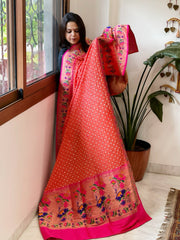 Bandhani with Woven Paithani Dupatta in Fine Blended Silk - Masakalee