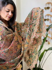 Black Chinon Dupatta with Aari Embroidery - Masakalee