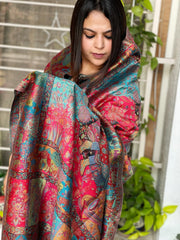Black Woven Pure Silk Kaani Dupatta - Masakalee