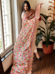 Chinon Dupatta with Thread and Sequin Embroidery - Masakalee