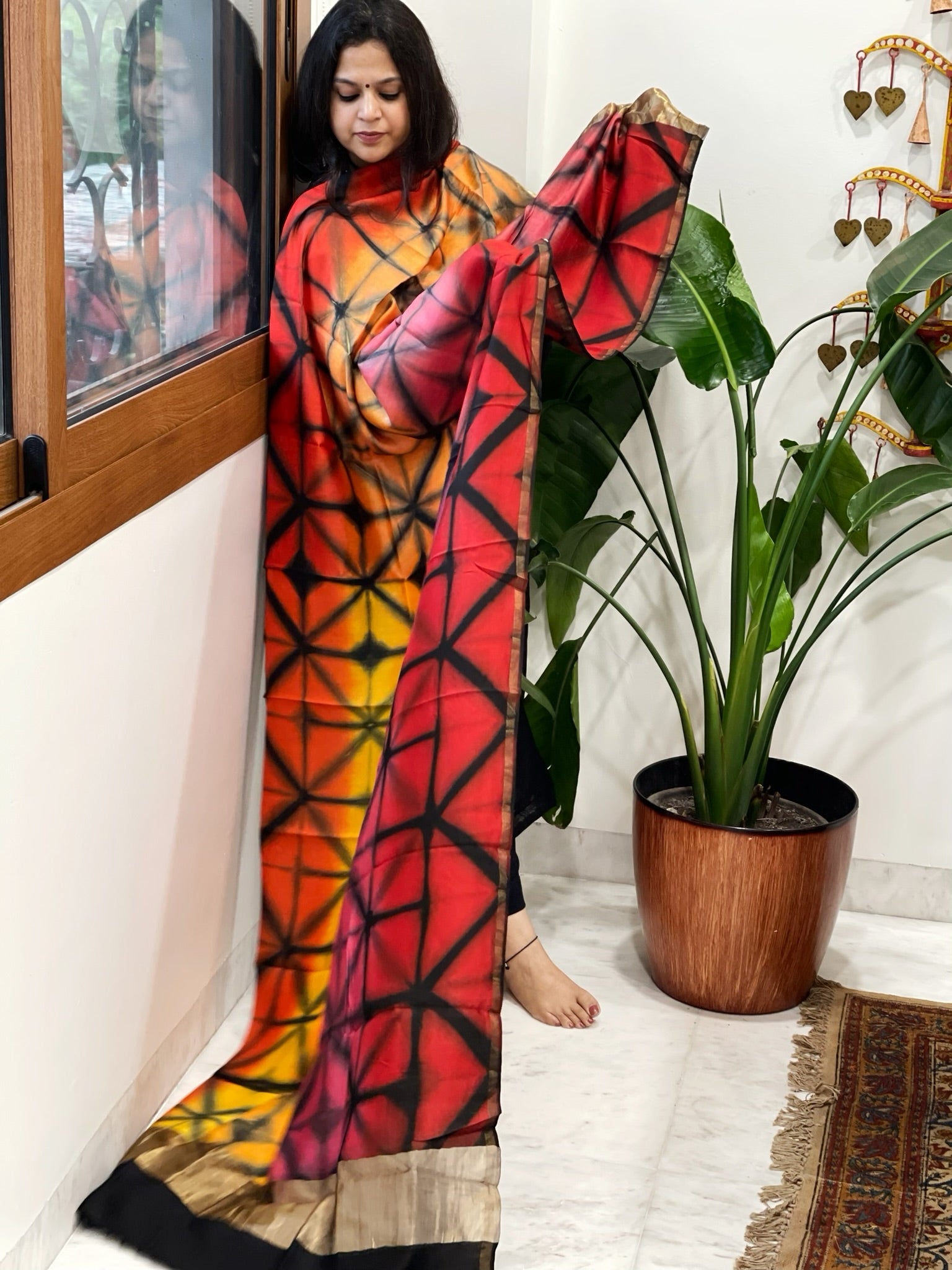 Cotton Silk Clamp Dyed Dupatta - Masakalee