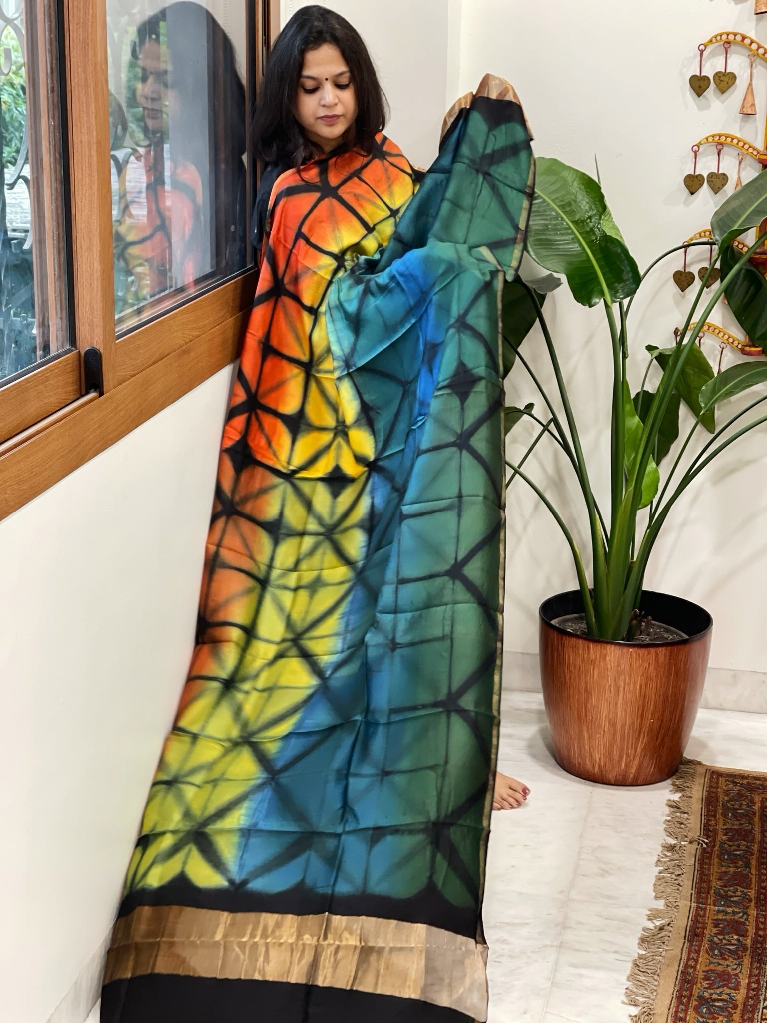 Cotton Silk Clamp Dyed Dupatta - Masakalee