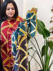 Cotton Silk Clamp Dyed Dupatta - Masakalee