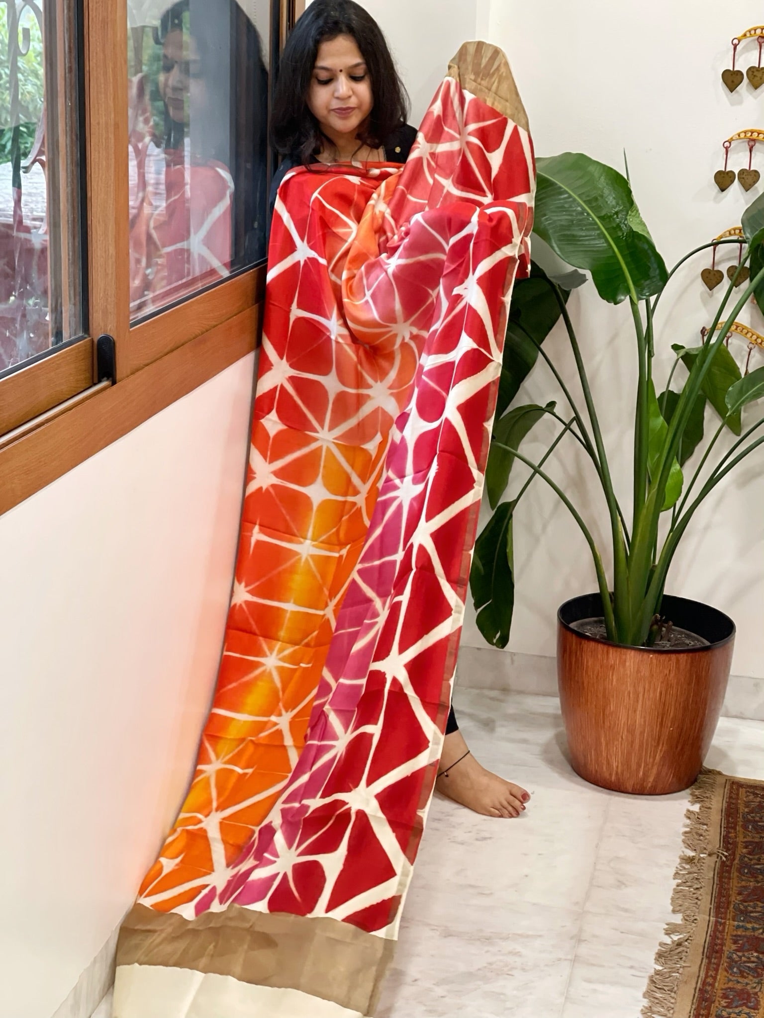 Cotton Silk Clamp Dyed Dupatta - Masakalee