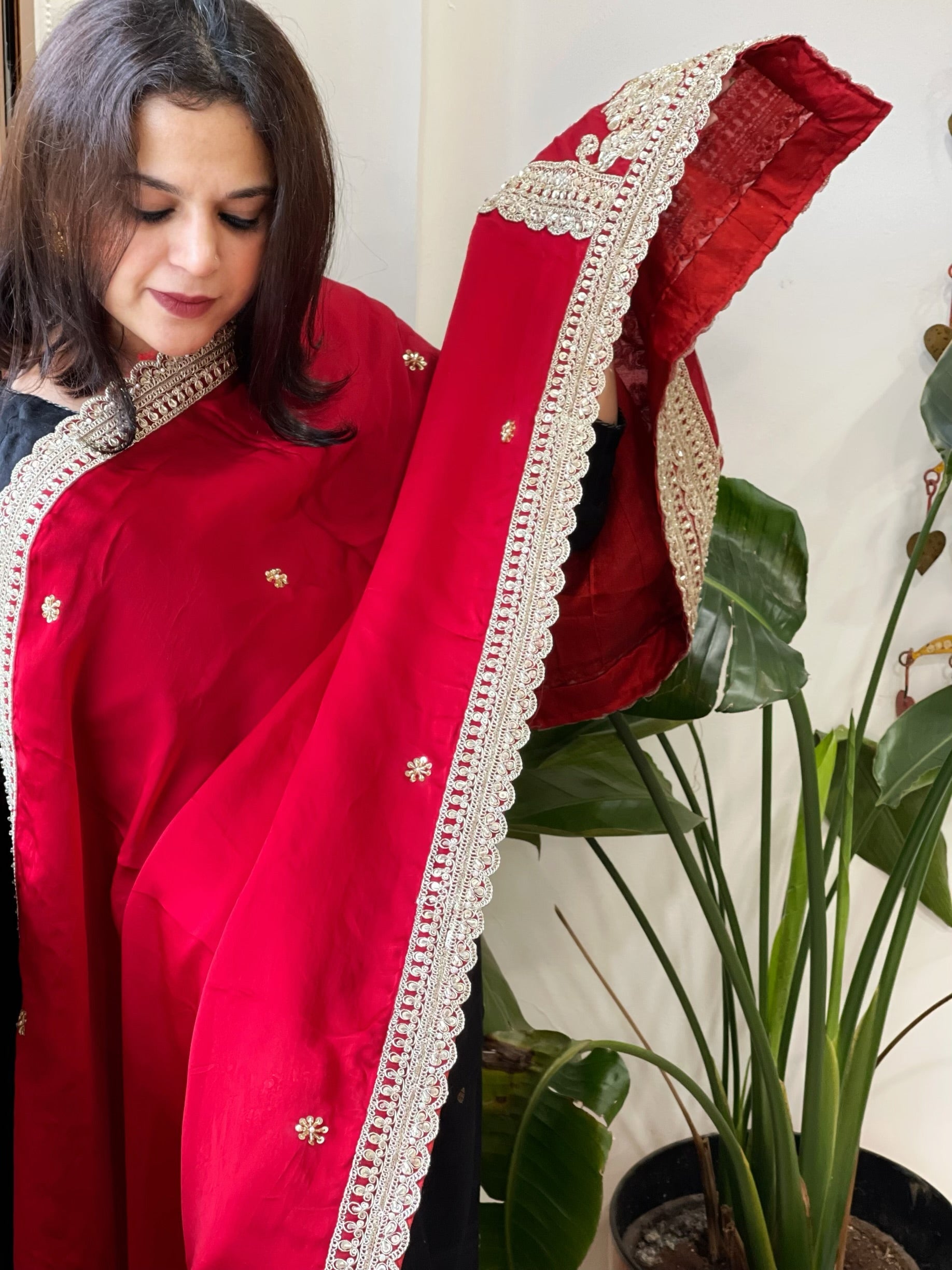 Fine Georgette Dupatta with Zardosi Work - Masakalee