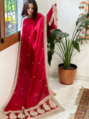Fine Georgette Dupatta with Zardosi Work - Masakalee