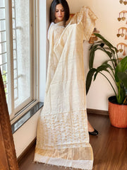 Gotapatti Handwork Dupatta in Pure Tussar Silk - Masakalee