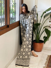 Handblock printed dupatta in Mul Cotton - Masakalee