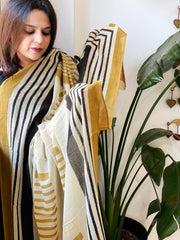 Handblock printed dupatta in Mul Cotton - Masakalee