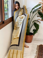 Handblock printed dupatta in Mul Cotton - Masakalee