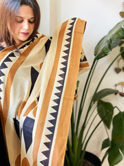 Handblock printed dupatta in Mul Cotton - Masakalee