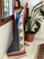 Handblock printed dupatta in Mul Cotton - Masakalee