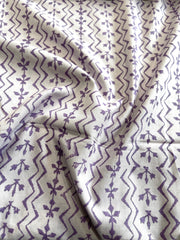 Handblock Printed Embroidered Suit Set with Patchwork in Pure Cotton - Masakalee