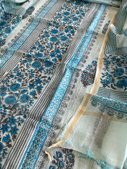 Handblock Printed Suit Set in Mul Cotton - Masakalee