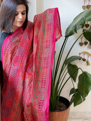 Handmade Kantha Dupatta in Silk - Masakalee