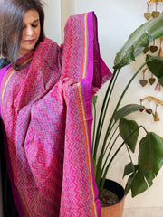 Handmade Kantha Dupatta in Silk - Masakalee