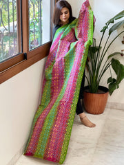 Handmade Kantha Dupatta in Silk - Masakalee