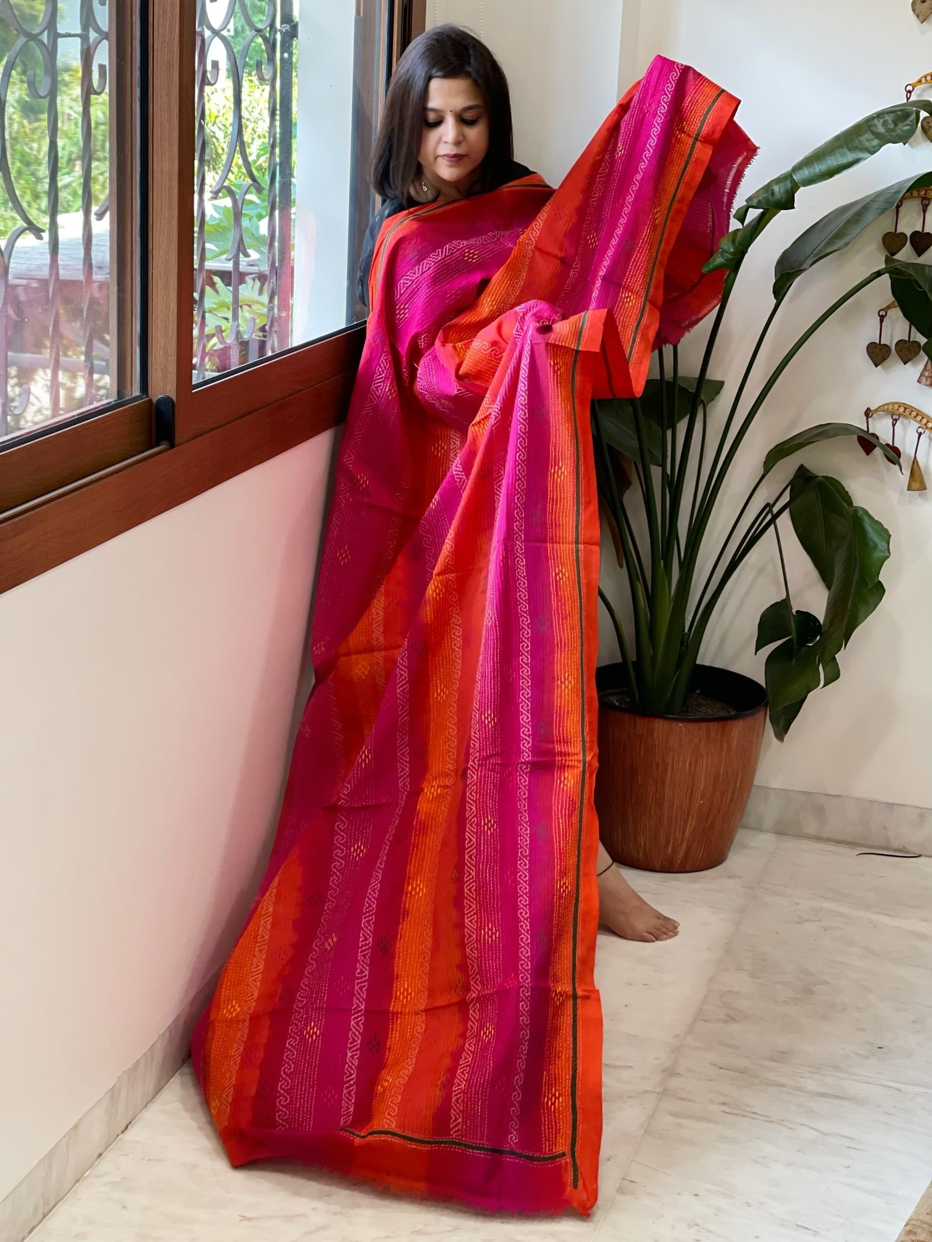 Handmade Kantha Dupatta in Silk - Masakalee