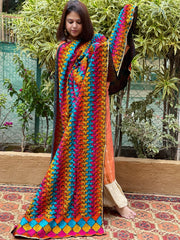 Handmade Phulkari Dupatta in Cotton - Masakalee