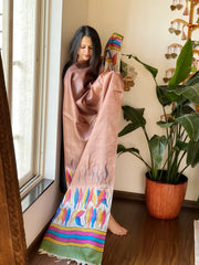 Handpainted Dupatta in Tussar Silk - Masakalee