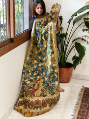 Handpainted Kalamkari Dupatta in Chanderi Silk - Masakalee