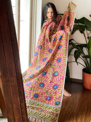Handpainted Kalamkari Dupatta in Chanderi Silk - Masakalee