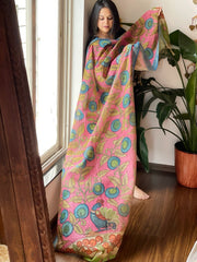 Handpainted Kalamkari Dupatta in Chanderi Silk - Masakalee