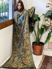 Handpainted Kalamkari Dupatta in Cotton - Masakalee