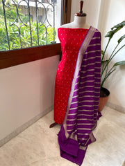 Handwoven Banarasi Suit Set in Pure Silk - Masakalee