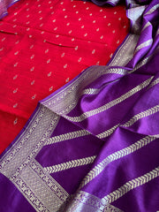 Handwoven Banarasi Suit Set in Pure Silk - Masakalee