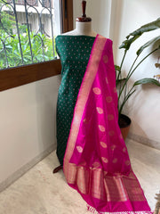 Handwoven Banarasi Suit Set in Pure Silk - Masakalee
