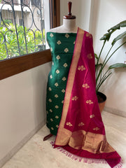 Handwoven Banarasi Suit Set in Pure Silk - Masakalee