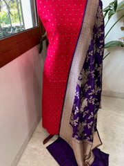 Handwoven Banarasi Suit Set in Pure Silk - Masakalee