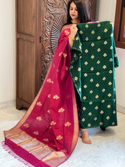 Handwoven Banarasi Suit Set in Pure Silk - Masakalee