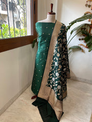 Handwoven Banarasi Suit Set in Pure Silk - Masakalee