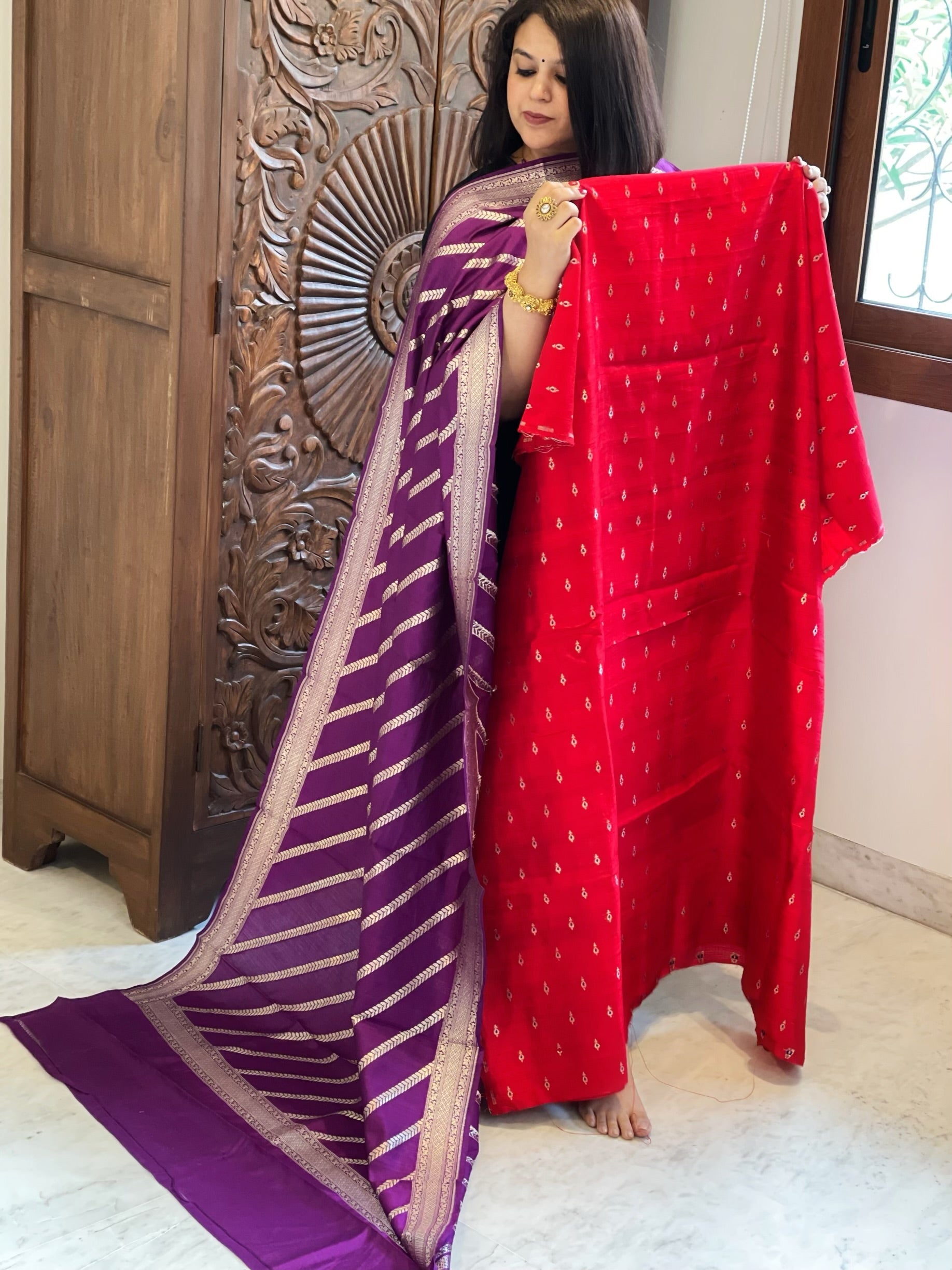 Handwoven Banarasi Suit Set in Pure Silk - Masakalee