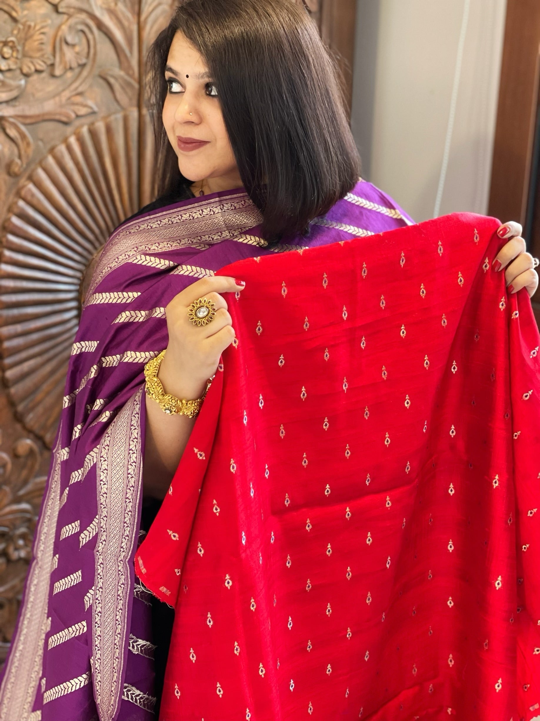 Handwoven Banarasi Suit Set in Pure Silk - Masakalee