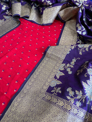 Handwoven Banarasi Suit Set in Pure Silk - Masakalee