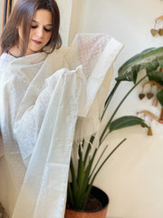 Handwoven Chanderi Dupatta with Self Design - Masakalee