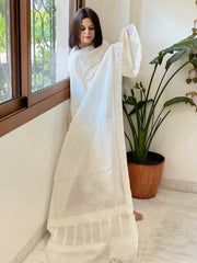 Handwoven Chanderi Dupatta with Self Design - Masakalee