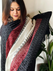 Handwoven Ikat Dupatta in Cotton - Masakalee