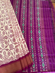 Handwoven Ikat Saree in Pure Silk - Masakalee