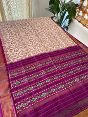 Handwoven Ikat Saree in Pure Silk - Masakalee