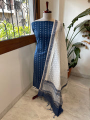 Indigo Handwoven Suit Sets in Pure Cotton - Masakalee