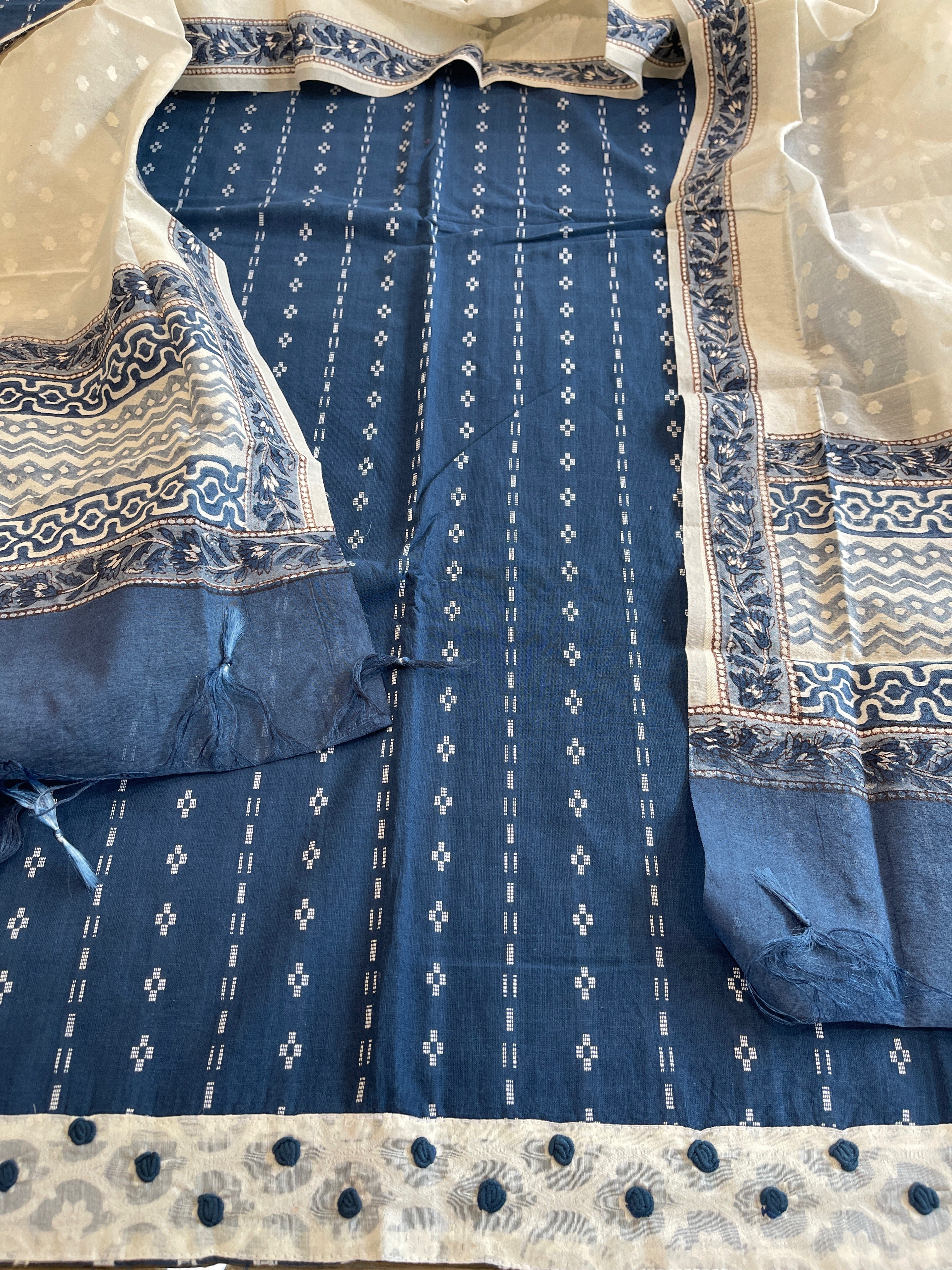 Indigo Handwoven Suit Sets in Pure Cotton - Masakalee
